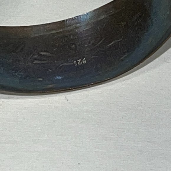 Vintage  925 STERLING SILVER Handmade  STORY TELLER CUFF BRACELET - Picture 6 of 6